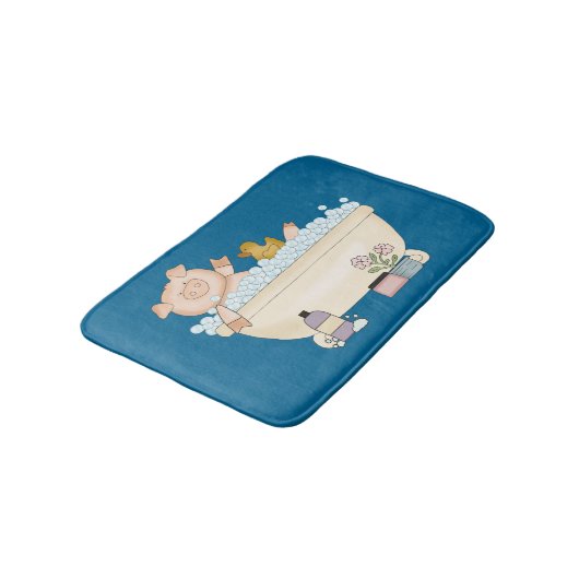Pampered Piggy Bath Mat (Gekanteld)