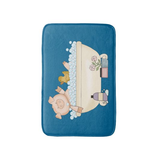 Pampered Piggy Bath Mat (Voorkant Verticaal)
