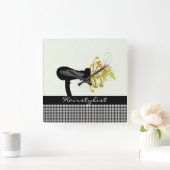 Pampering Salon Attractive Haarstylist Gifts Vierkante Klok (Huis)