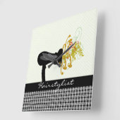 Pampering Salon Attractive Haarstylist Gifts Vierkante Klok (Hoek)