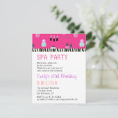 Pampering Spa Party, voor meisjes Kaart (Staand voorkant)