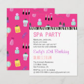 Pampering Spa Party, voor meisjes Kaart (Voorkant / Achterkant)