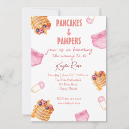 Pampers en Pannenkoeken baby shower Kaart