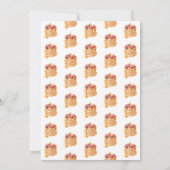 Pampers en Pannenkoeken baby shower Kaart (Achterkant)