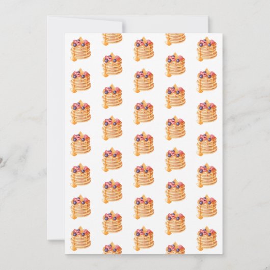 Pampers en Pannenkoeken baby shower Kaart (Achterkant)