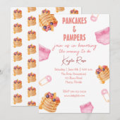 Pampers en Pannenkoeken baby shower Kaart (Voorkant / Achterkant)