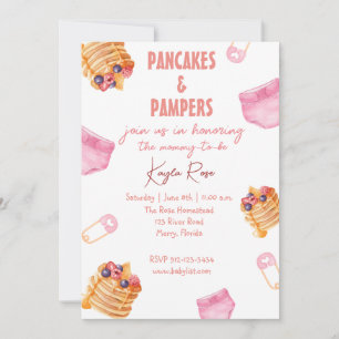 Pampers en Pannenkoeken baby shower Kaart