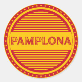Pamplona City Pride Embleem – Spaanse identiteit Ronde Sticker