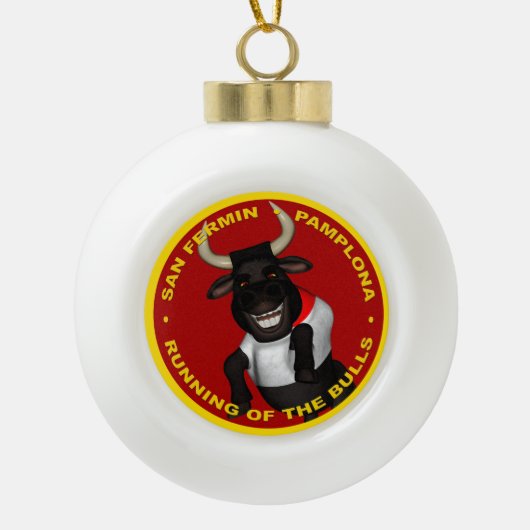 Pamplona - San Fermin Keramische Bal Ornament (Voorkant)