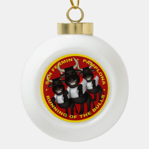 Pamplona - San Fermin Keramische Bal Ornament