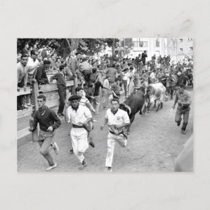 Pamplona Spain Running the Bulls Briefkaart