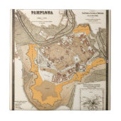 Pamplona Spanje 1882 Tegeltje (Voorkant)