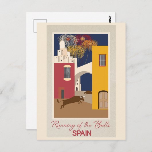  Pamplona Spanje Reizigersreis Briefkaart (Voorkant / Achterkant)