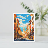 Pamplona Spanje vintage reisillustratie Briefkaart (Staand voorkant)