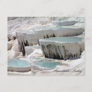 Pamukkale - Blauwe Romeinse Pools, beroemd Turkije Briefkaart