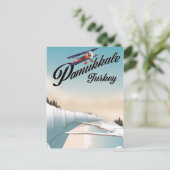 Pamukkale kalkoenen Vacatie poster. Briefkaart (Staand voorkant)