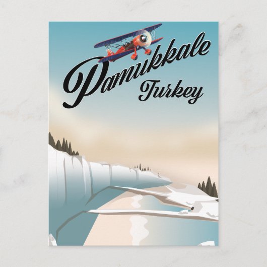 Pamukkale kalkoenen Vacatie poster. Briefkaart (Voorkant)