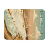 Pamukkale Turkey Travel Postcard Magneet (Horizontaal)