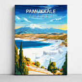 Pamukkale Turkey Travel Poster Canvas Wall Art Afdruk