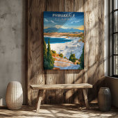 Pamukkale Turkey Travel Poster Canvas Wall Art Afdruk