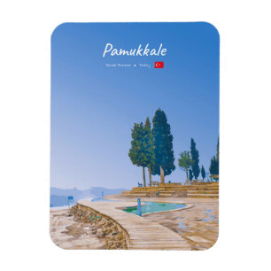 Pamukkale, Turkije -  Afgeronde thermale baden Magneet