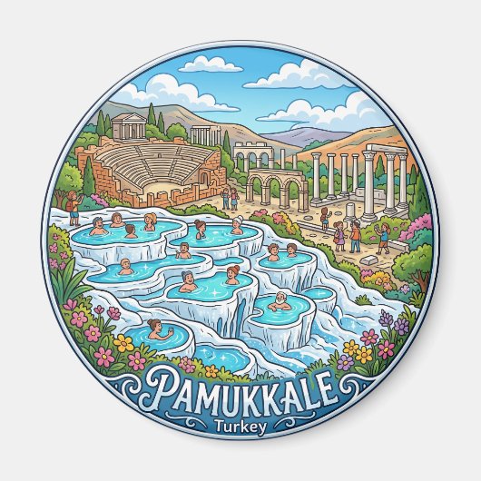 Pamukkale Turkije Magneet (Voorkant)
