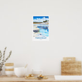 Pamukkale Turkije Reisprint Poster (Keuken)