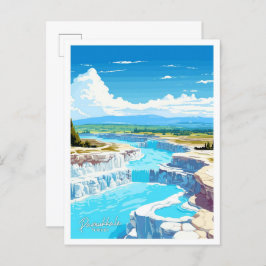 Pamukkale Turkije Reizen  illustratie Briefkaart