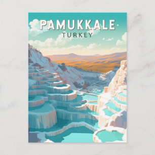 Pamukkale Turkije Reizen Kunst Vintage Briefkaart