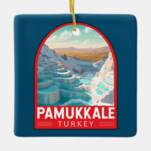 Pamukkale Turkije Reizen Kunst Vintage Keramisch Ornament