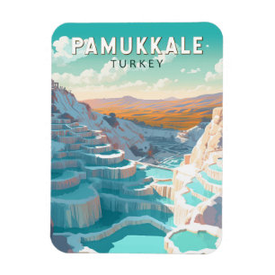 Pamukkale Turkije Reizen Kunst Vintage Magneet