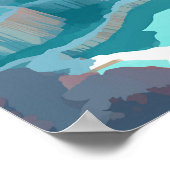 Pamukkale Turkije Reizen Kunst Vintage Poster (Hoek)