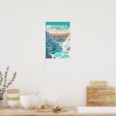 Pamukkale Turkije Reizen Kunst Vintage Poster (Keuken)