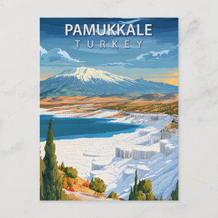 Pamukkale Turkije Thermische Bad Vijf Oude Turkse Briefkaart