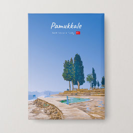 Pamukkale, Turkije - Thermische baden Button