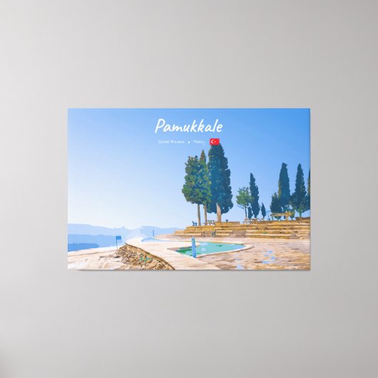 Pamukkale, Turkije - Thermische baden Canvas Afdruk (Voorkant)