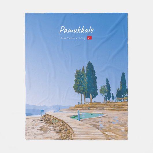 Pamukkale, Turkije - Thermische baden Fleece Deken (Voorkant)