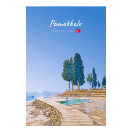 Pamukkale, Turkije - Thermische baden Foto Afdruk