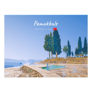 Pamukkale, Turkije - Thermische baden Foto Afdruk