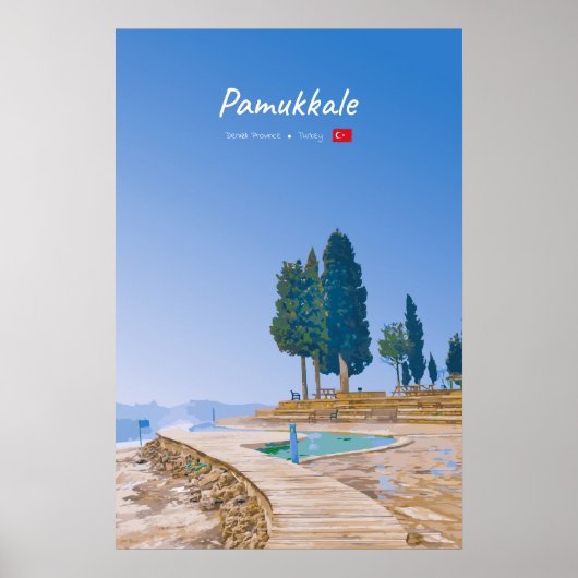 Pamukkale, Turkije - Thermische baden Poster (Voorkant)