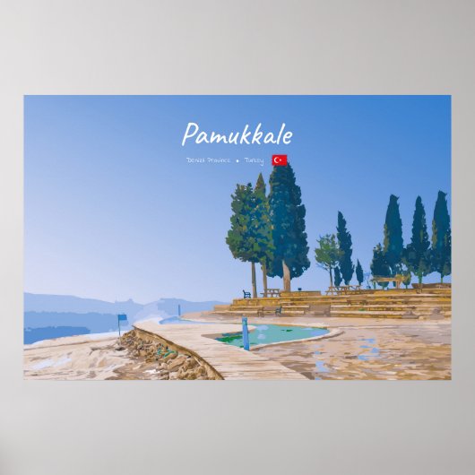 Pamukkale, Turkije - Thermische baden Poster (Voorkant)