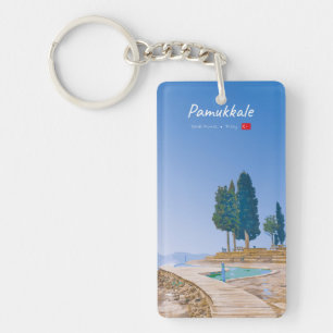 Pamukkale, Turkije - Thermische baden slank Sleutelhanger