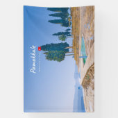 Pamukkale, Turkije - Thermische baden Spandoek (Verticaal)