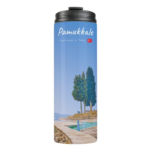 Pamukkale, Turkije - Thermische baden Thermosbeker (Voorkant)