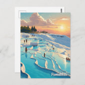 Pamukkale Turkije Travel Briefkaart (Voorkant / Achterkant)