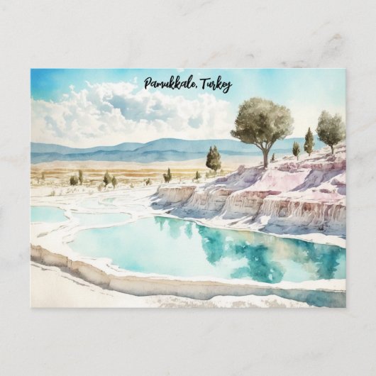 Pamukkale Turkije Travel Landscape Briefkaart (Voorkant)