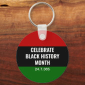 Pan African Black History Maand Sleutelhanger (Voorkant)