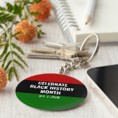 Pan African Black History Maand Sleutelhanger (Zijkant)