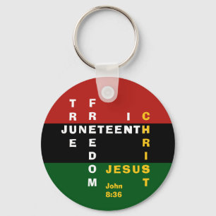 Pan African Christelijk JUNETEENTH Sleutelhanger