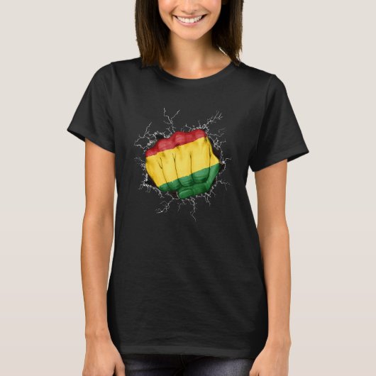 Pan African Fist UNIA Flag African Freedom Black L T-shirt (Voorkant)